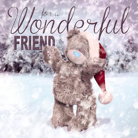 3D Holographic Friend Me to You Bear Christmas Card £2.99